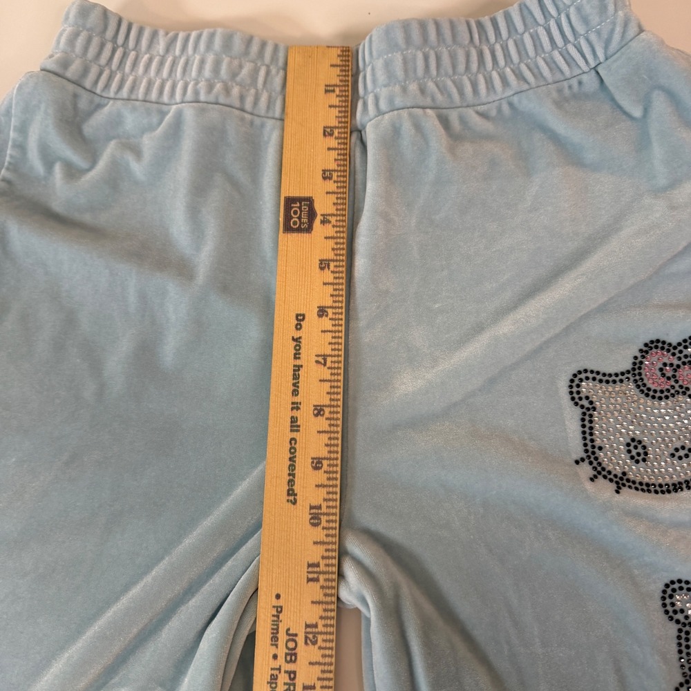 Forever 21 Hello Kitty Pants SM/MD Wide Leg Velour Rhinestone Y2K Pastel Lounge - Picture 6 of 10